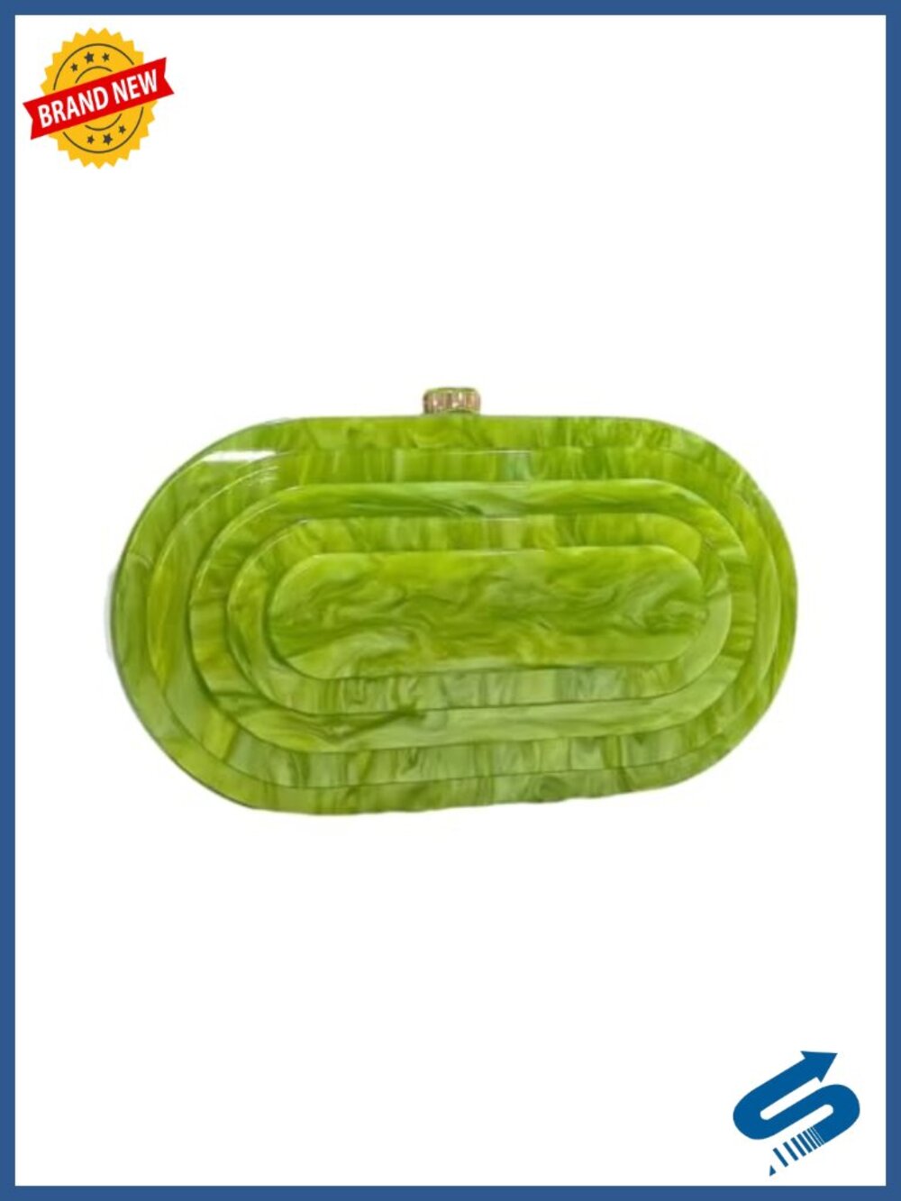 Acrylic Evening Clutch Bag Shell Shape Shoulder Crossbody Purse